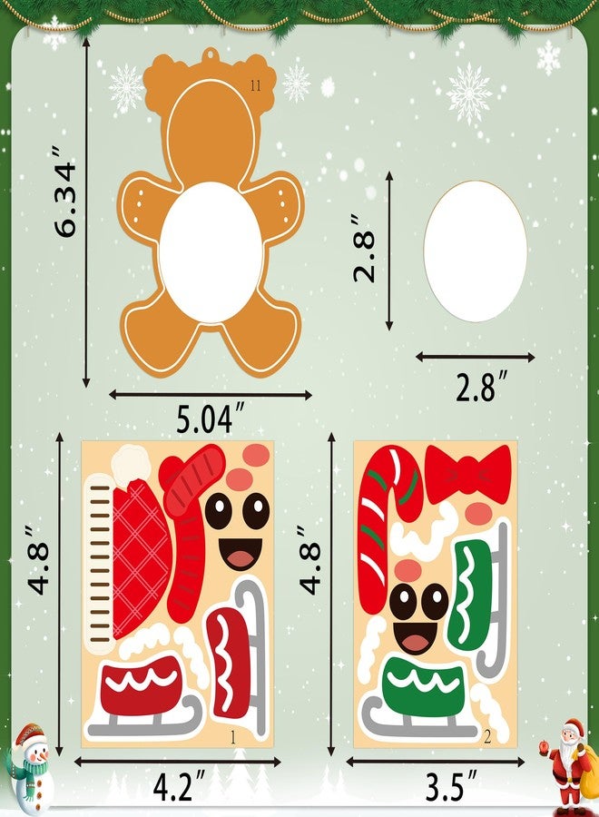 Moon Boat 66 Sets Christmas Crafts Gingerbread DIY Picture Frame Ornaments Making Kit Xmas Tree Holiday Home Party Decor - Image 4
